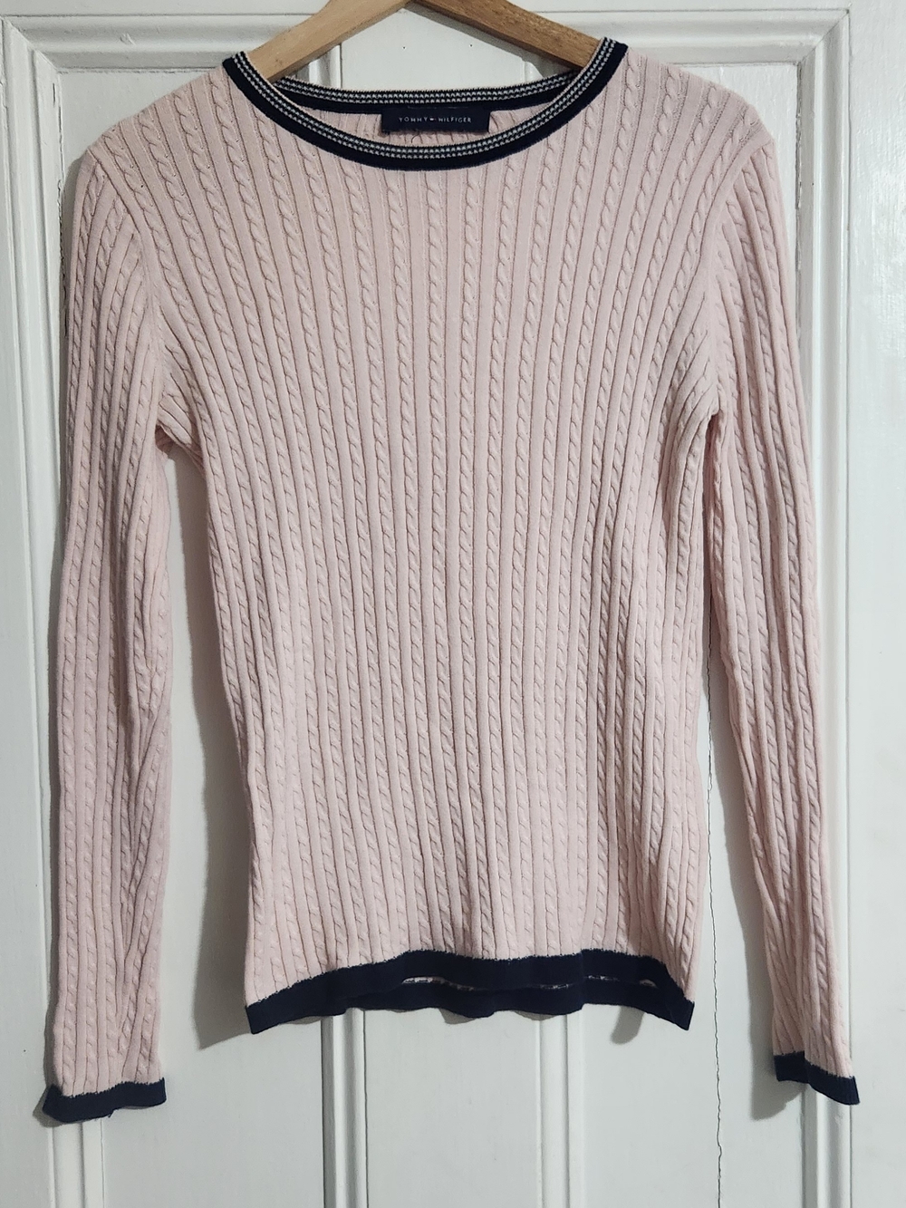 Tommy Hilfiger Pink Cable-Knit Long Sleeve Sweater - Picture 3 of 8